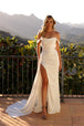 Vestido ajustado con hombros descubiertos blanco de Nox Anabel JG975