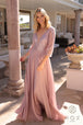 Vestido de novia de manga 3/4 con adornos de Nox Anabel MF101