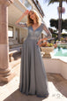 Vestido de novia de manga 3/4 con adornos de Nox Anabel MF101