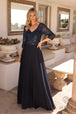 Vestido de lentejuelas con corpiño y manga 3/4 de Nox Anabel MF103