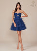 Nox Anabel A827 - Vestido de cóctel con escote corazón fruncido