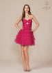 Nox Anabel A827 - Vestido de cóctel con escote corazón fruncido