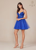 Nox Anabel E902 - Vestido de cóctel con escote corazón y purpurina