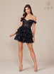Nox Anabel K856 - Vestido de cóctel con hombros descubiertos e ilusión