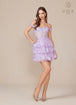Nox Anabel K856 - Vestido de cóctel con hombros descubiertos e ilusión