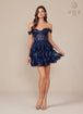 Nox Anabel K856 - Vestido de cóctel con hombros descubiertos e ilusión