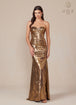 Nox Anabel T1499 - Vestido de noche nudo sin tirantes