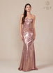 Nox Anabel T1499 - Vestido de noche nudo sin tirantes