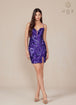 Nox Anabel T864 - Vestido de cóctel con escote en V y adornos de lentejuelas