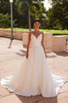 Vestido nupcial sin mangas satinado de Nox Anabel JE1015