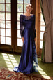 Nox Anabel ME123 - Vestido Tipo Sheath con Apliques de Encaje y Mangas Transparentes