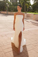 Vestido nupcial ajustado sin tirantes con abertura de Nox Anabel JW1031