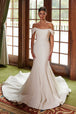 Vestido nupcial satinado sin hombros de Nox Anabel JW1032
