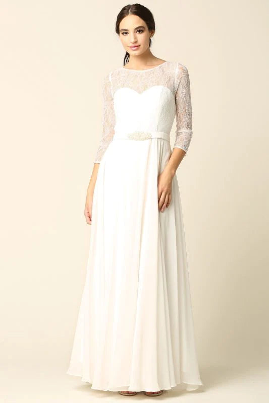 Vestido blanco de EVA Collection 3227