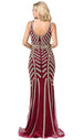 Vestido de fiesta entallado con pedrería y escote en pico Dancing Queen 2391
