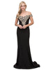 Vestido de fiesta ajustado con hombros descubiertos dorado Dancing Queen 2414