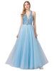 Vestido de línea A con escote en V profundo y adornos Dancing Queen 2532