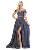 Vestido Largo con Mangas Cortas sin Hombros Dancing Queen 2824