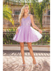 Vestido de Cóctel de Lentejuelas Adornado en Línea A Dancing Queen 3266