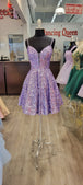 Vestido de fiesta con mangas de tirantes y cuello en V Dancing Queen 3356