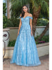 Vestido de fiesta largo con hombros descubiertos Dancing Queen 4273