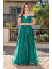 Vestido de fiesta largo con hombros descubiertos Dancing Queen 4273