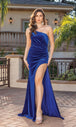 Vestido de fiesta de terciopelo con un hombro Dancing Queen 4312