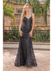 Vestido de noche de tul con cuentas Dancing Queen 4336