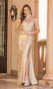 Vestido adornado con hombros descubiertos Dancing Queen 4339