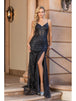Vestido de fiesta adornado con abertura Dancing Queen 4354