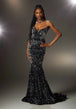 Vestido largo de gala 48009
