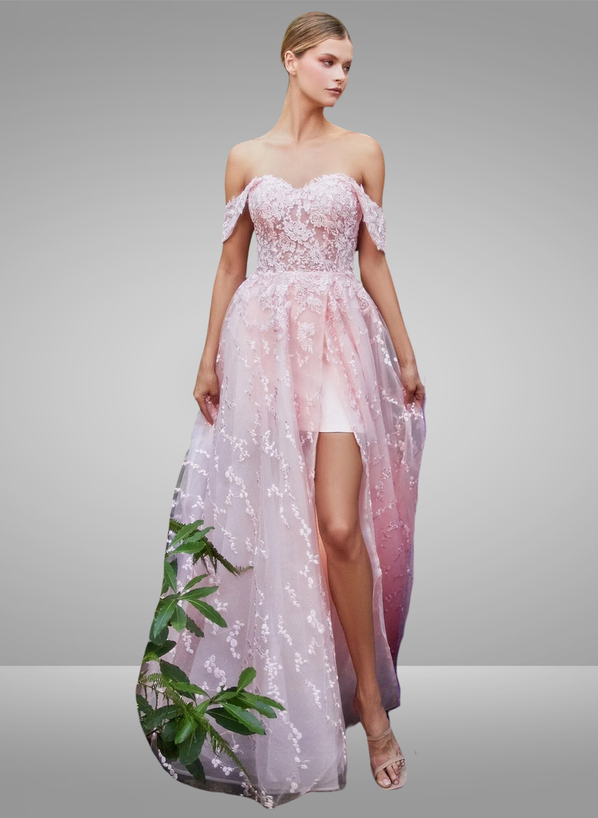 M-ALA1207 Alquiler Largo rosa M