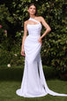 Vestido blanco convertible de gasa de Ladivine 7433W