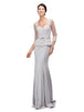 Mangas transparentes Majestic Lacy Corpiño Vestido Formal Largo Dancing Queen 9573