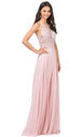 Vestido de fiesta de encaje con escote halter en línea A Dancing Queen 2251