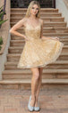 Vestido de fiesta con mangas de tirantes y cuello en V Dancing Queen 3280