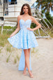 Vestido corto sin tirantes bordado de Nox Anabel JQ1017