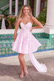 Vestido corto sin tirantes bordado de Nox Anabel JQ1017