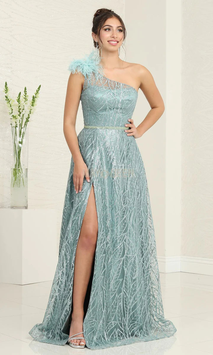 Vestido largo one shoulder May Queen - MQ2024