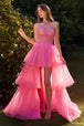 Vestido con falda escalonada A&L A1239