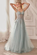 Andrea & Leo A1258 - Vestido corsé con cuentas florales