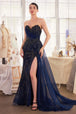 Andrea & Leo A1379 - Vestido de Prom con Escote en Corazón y Cinturón Lateral
