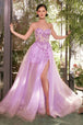 Andrea & Leo A1381 - Ballgown con Escote en Corazón y Apliques Florales y Cuentas