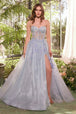 Andrea & Leo A1381 - Ballgown con Escote en Corazón y Apliques Florales y Cuentas