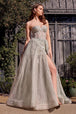 Andrea & Leo A1381 - Ballgown con Escote en Corazón y Apliques Florales y Cuentas