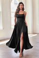 Ladivine B8402 - Vestido de fiesta línea A con tirantes finos