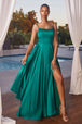 Ladivine B8402 - Vestido de fiesta línea A con tirantes finos