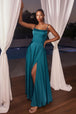 Ladivine B8402 - Vestido de fiesta línea A con tirantes finos