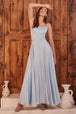 Ladivine B8402 - Vestido de fiesta línea A con tirantes finos