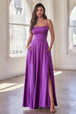 Ladivine B8402 - Vestido de fiesta línea A con tirantes finos